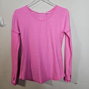 Ivivva Girls Long Sleeve Activewear Top Neon Pink Size 14 Womens XS